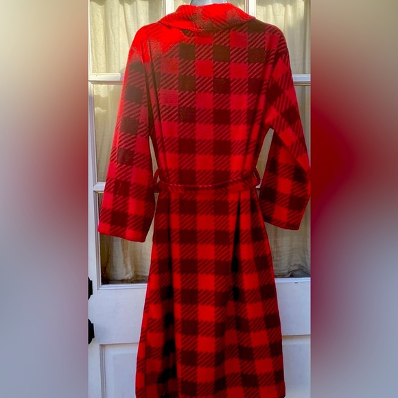 I. APPEL home Robe 👘 red fleece size M-L - Picture 13 of 16